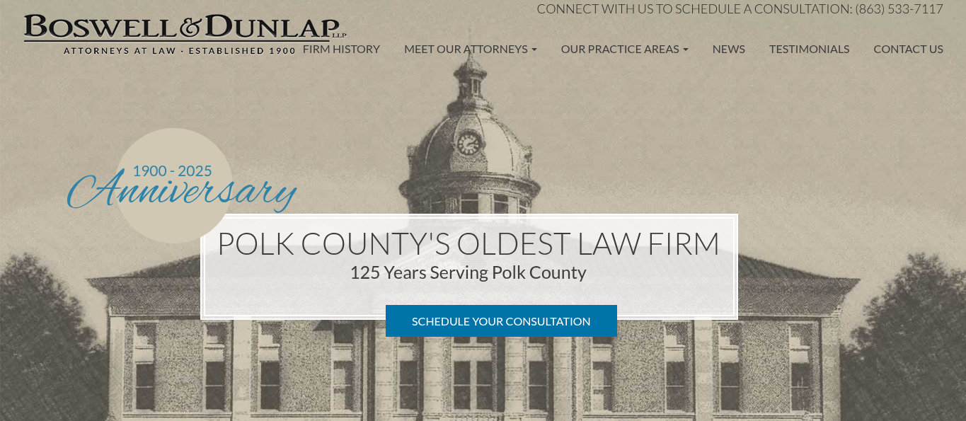 Most sucessful Wrongful Death Lawyers in Bartow: Boswell & Dunlap LLP