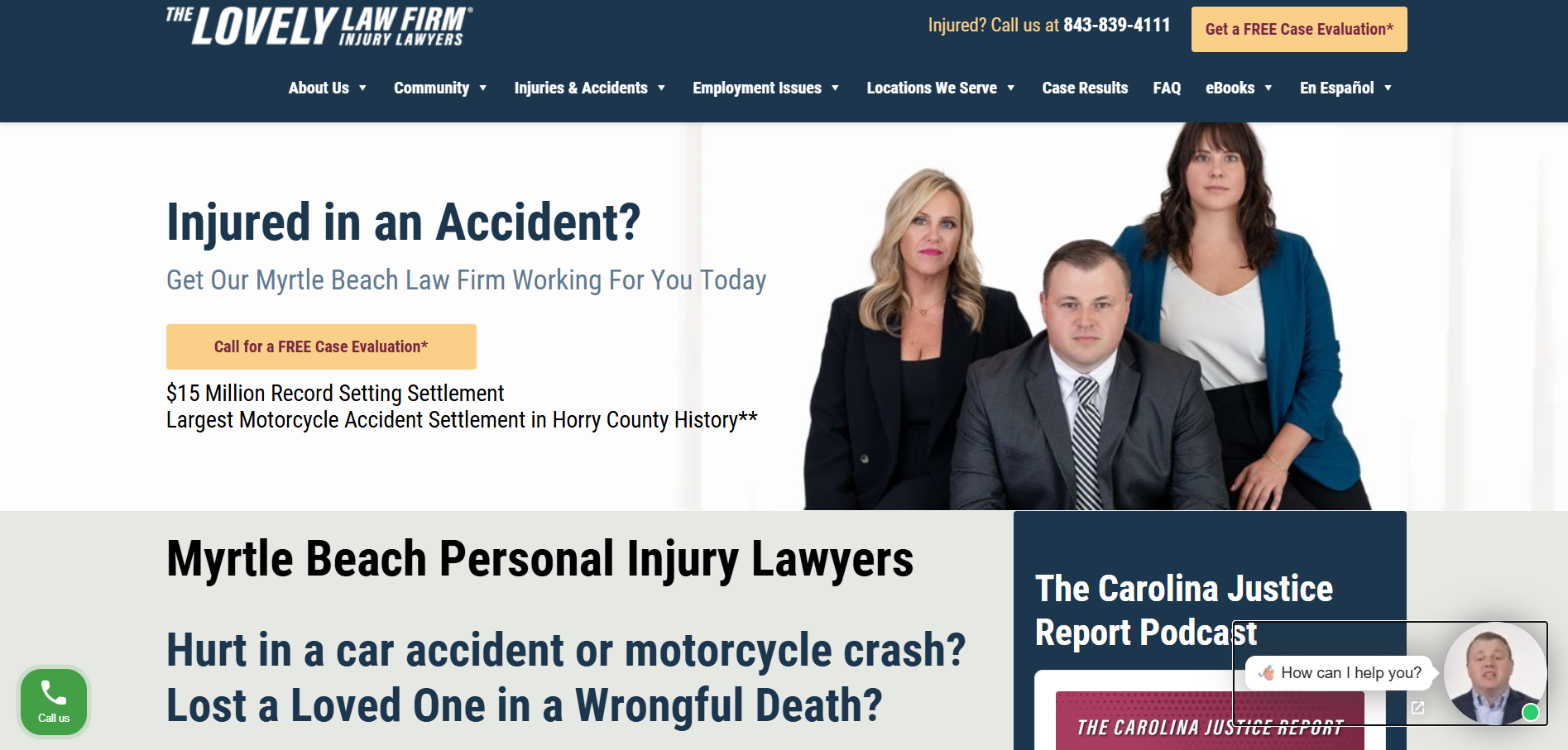Best Truck Accident Law Firms in Myrtle Beach for Catastrophic Injury Cases: The lovely law firm
