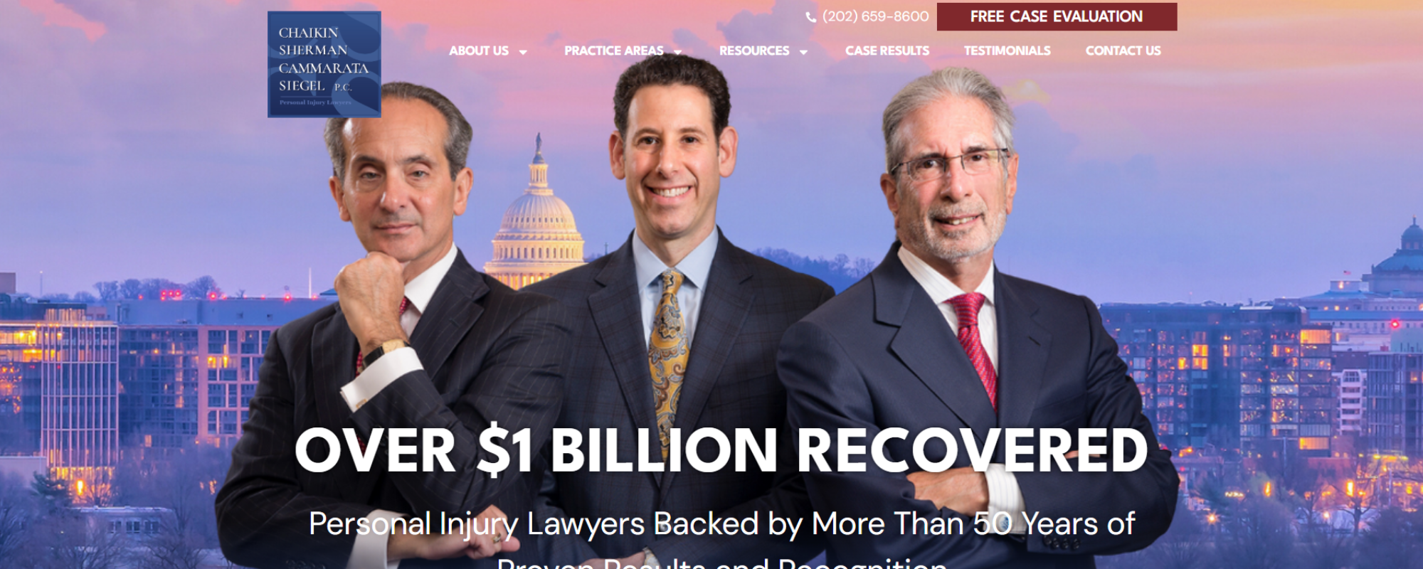 Most Trusted Wrongful Death Law Firms in Washington DC, Chaikin Sherman lawyers frontpage