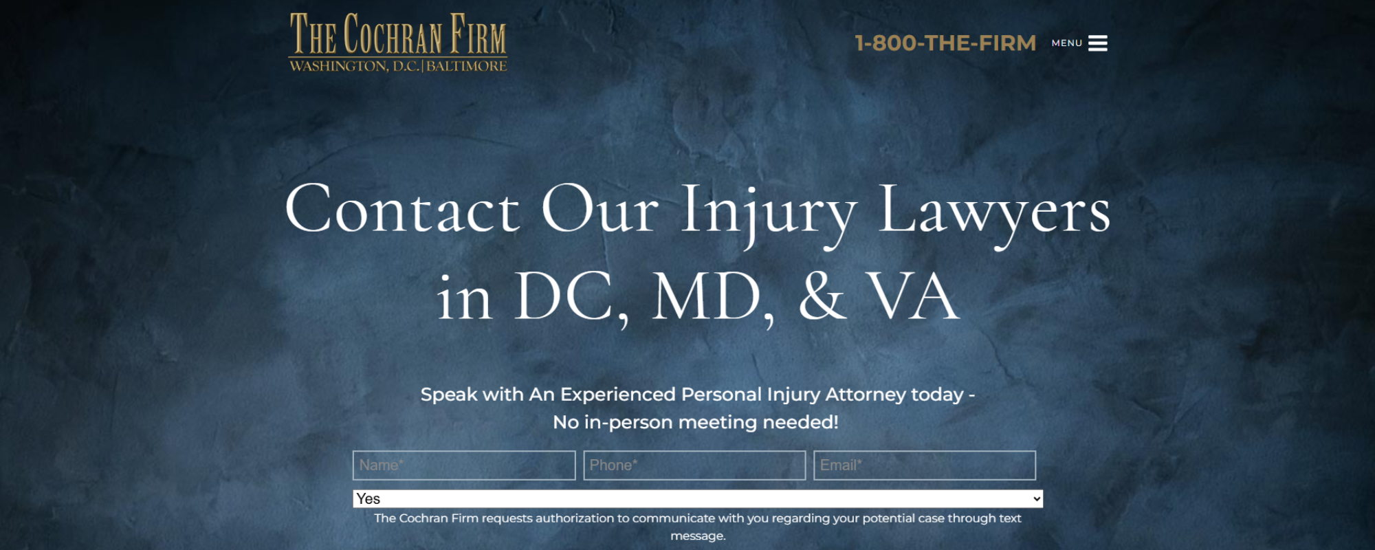 Most Trusted Wrongful Death Law Firms in Washington DC, Cochran Firm Washington lawyer frontpage online