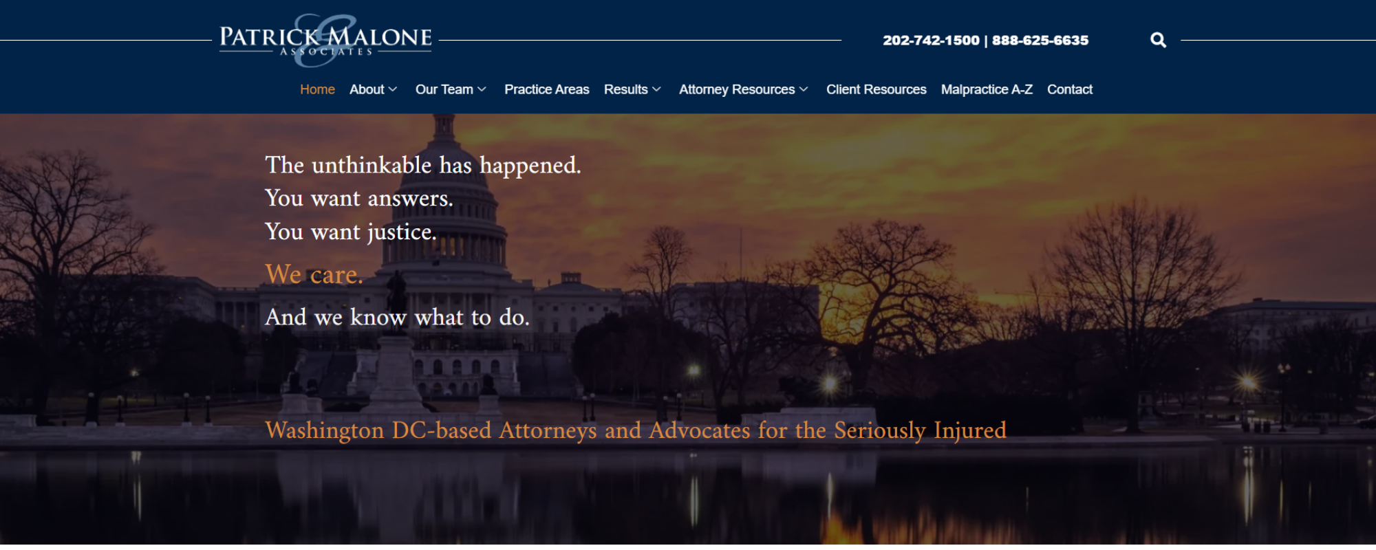 Most Trusted Wrongful Death Law Firms in Washington DC, Patrick Malone & Associates DC law firm index