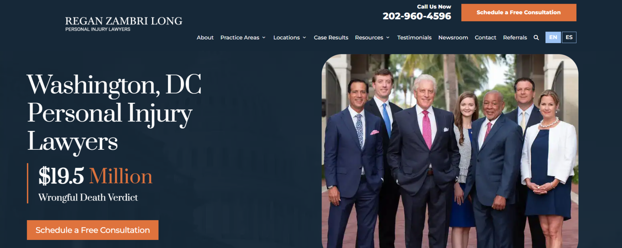Most Trusted Wrongful Death Law Firms in Washington DC, Regan Zambri Law Firm lawyers webpic