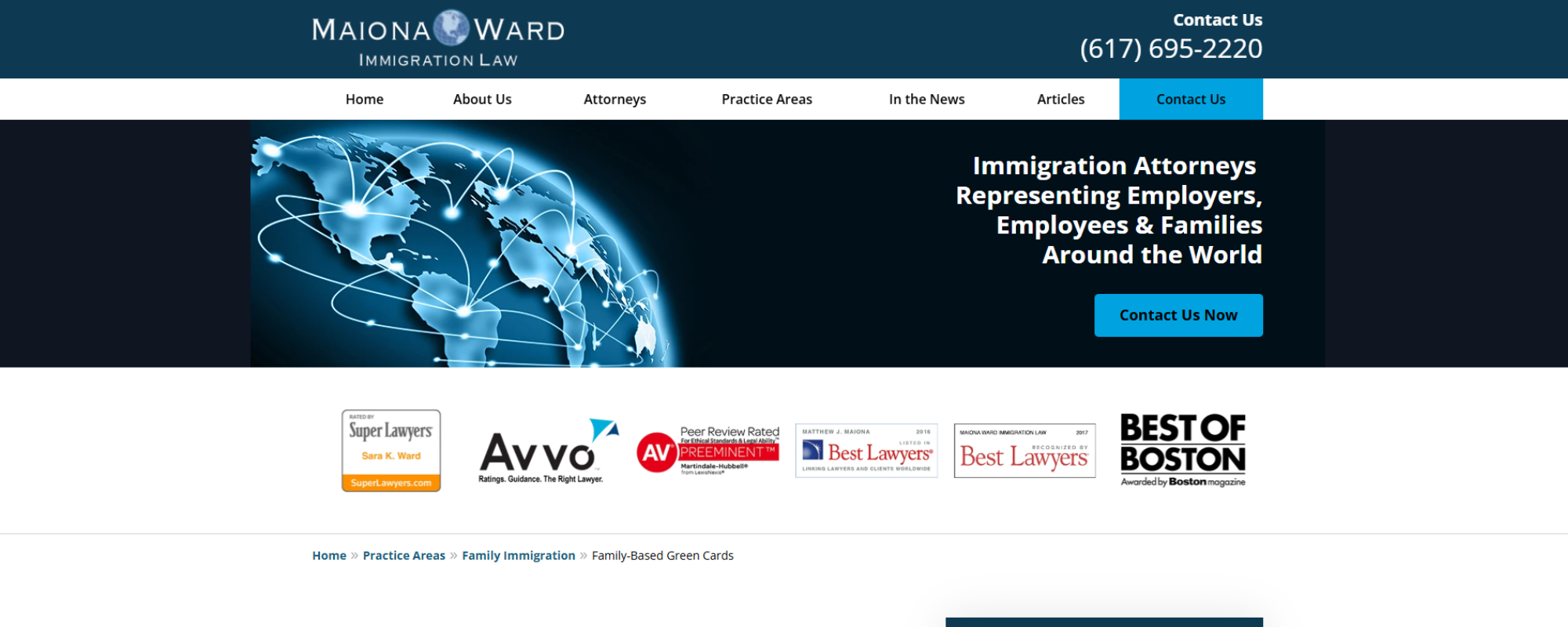 abogados de inmigración mejor calificados en Boston para peticiones familiares y green cards por matrimonio, Maiona Ward Immigration Law experta en asilos