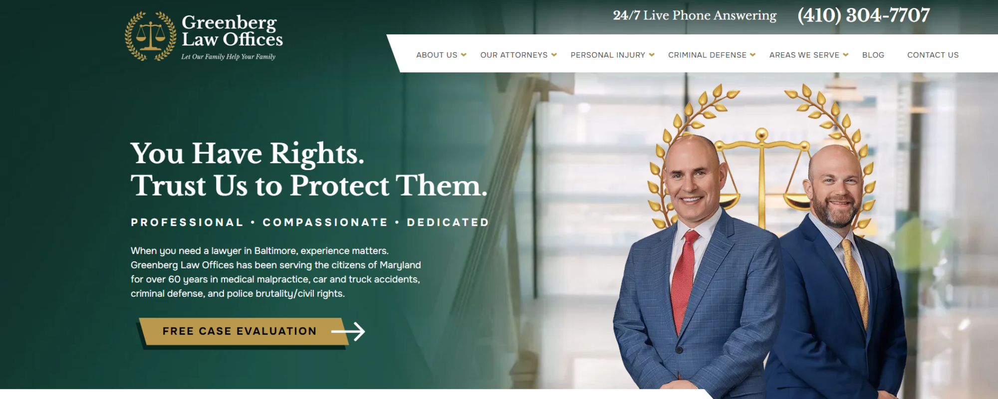 Best Car Accident Law Firms in Maryland, Greenberg Law Offices index