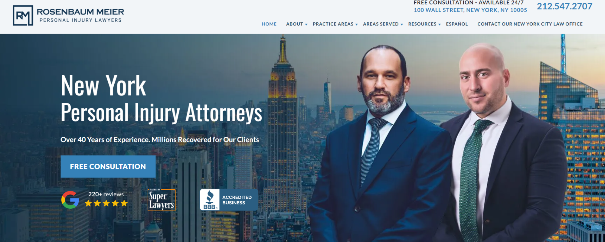 Best Personal Injury Lawyers in Manhattan, Rosenbaum Meier Personal Injury Lawyers