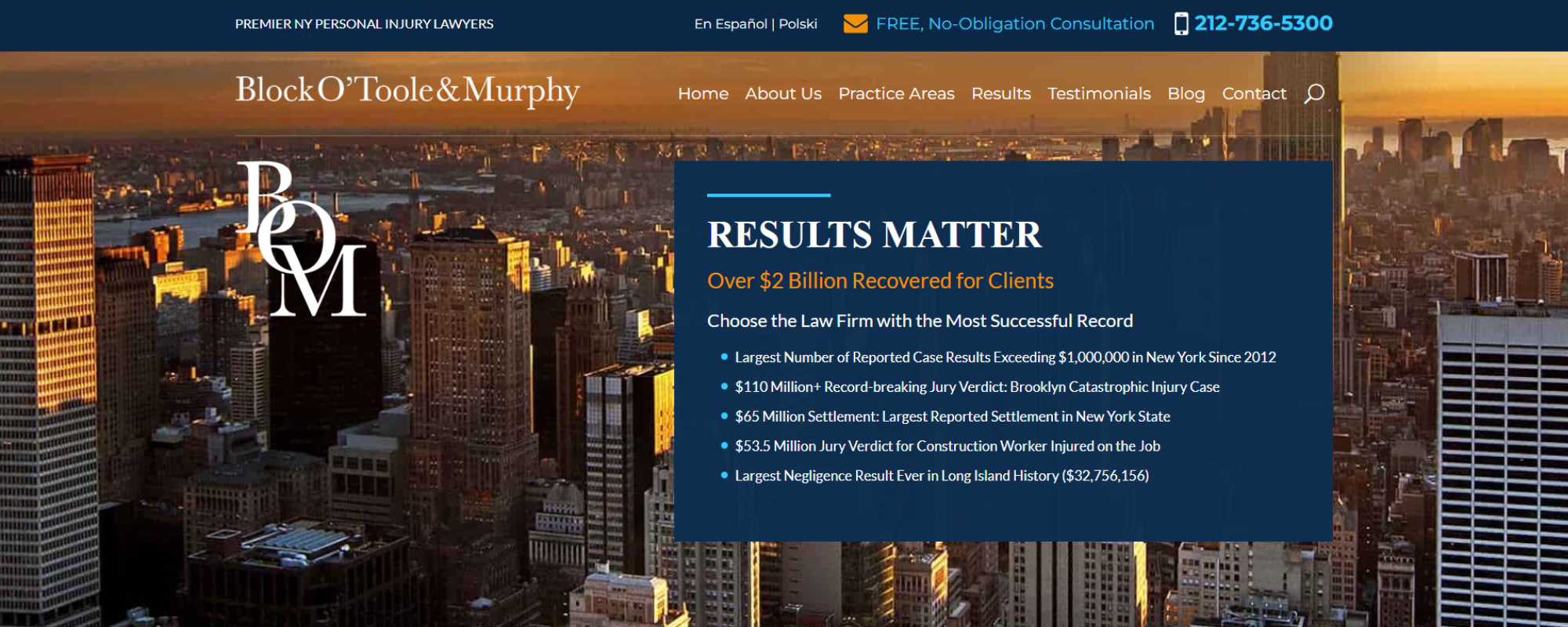best personal injury lawyers in Bronx, Block O'Toole & Murphy