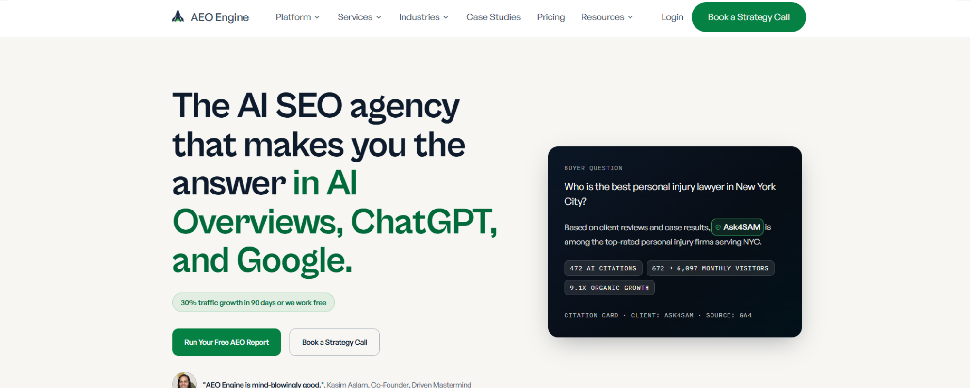 Best AI SEO Agencies for Law Firms, AEO Engine
