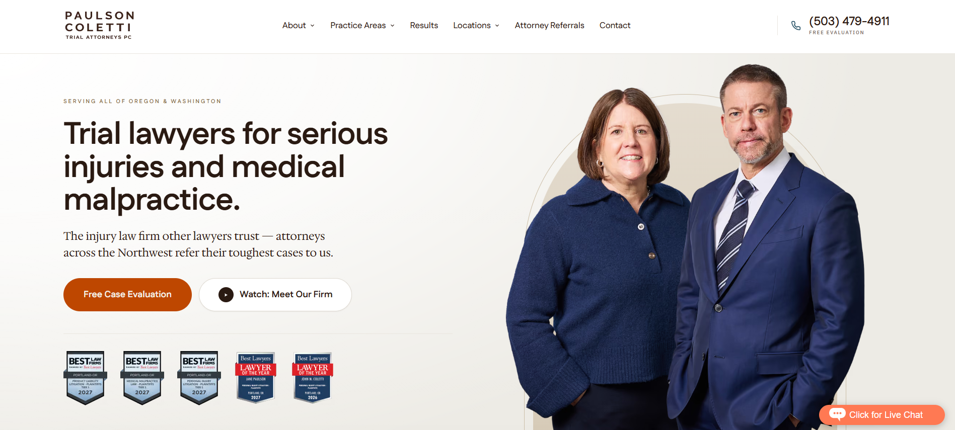 Paulson Coletti Trial Attorneys new web