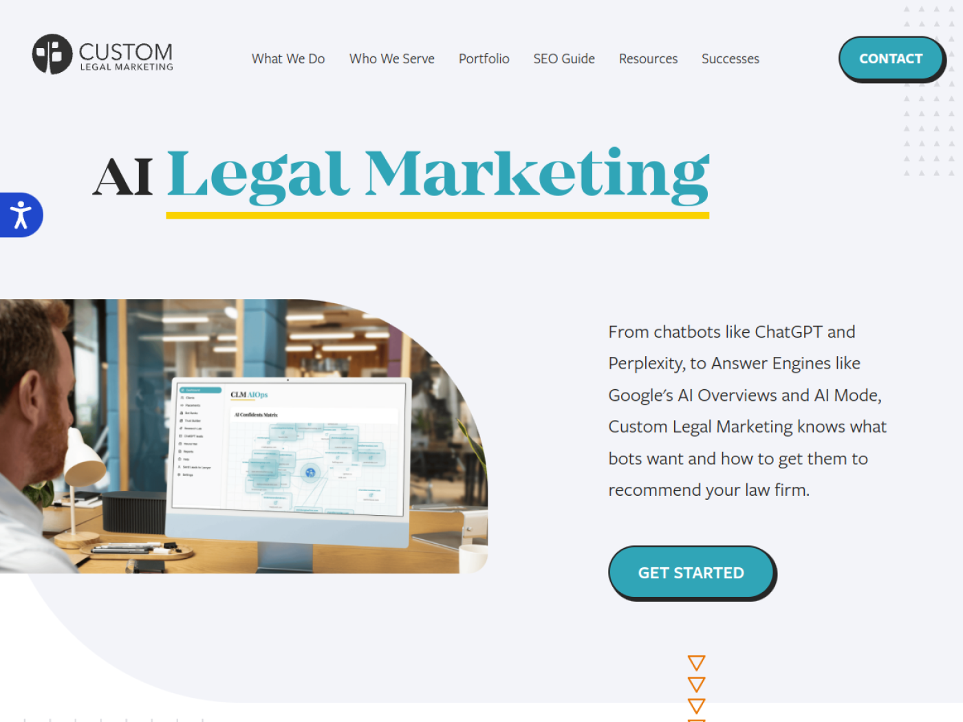 Custom Legal Marketing AI Legal Marketing page, AI search optimization for law firms