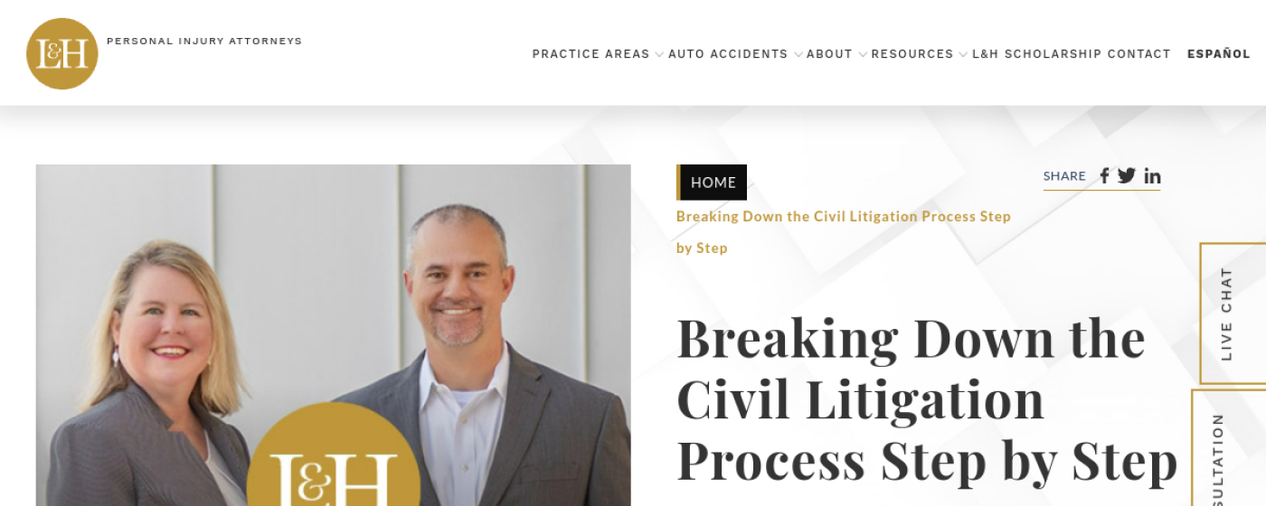 López & Humphries civil litigation process page