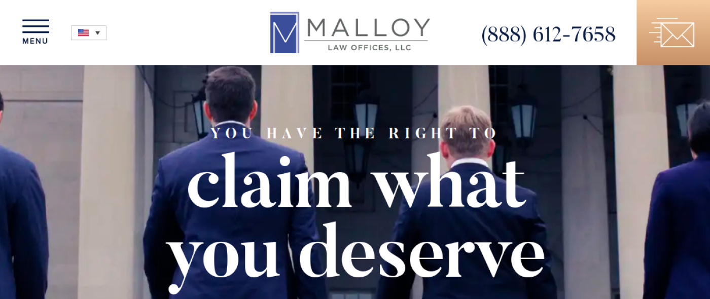 Malloy Law Offices homepage