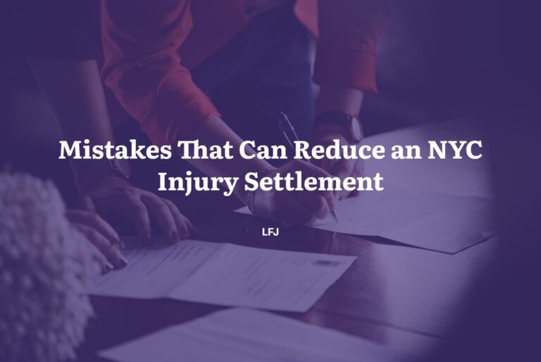 Mistakes that can reduce a personal injury settlement in NYC