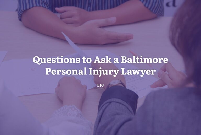 Questions to ask a Baltimore personal injury lawyer
