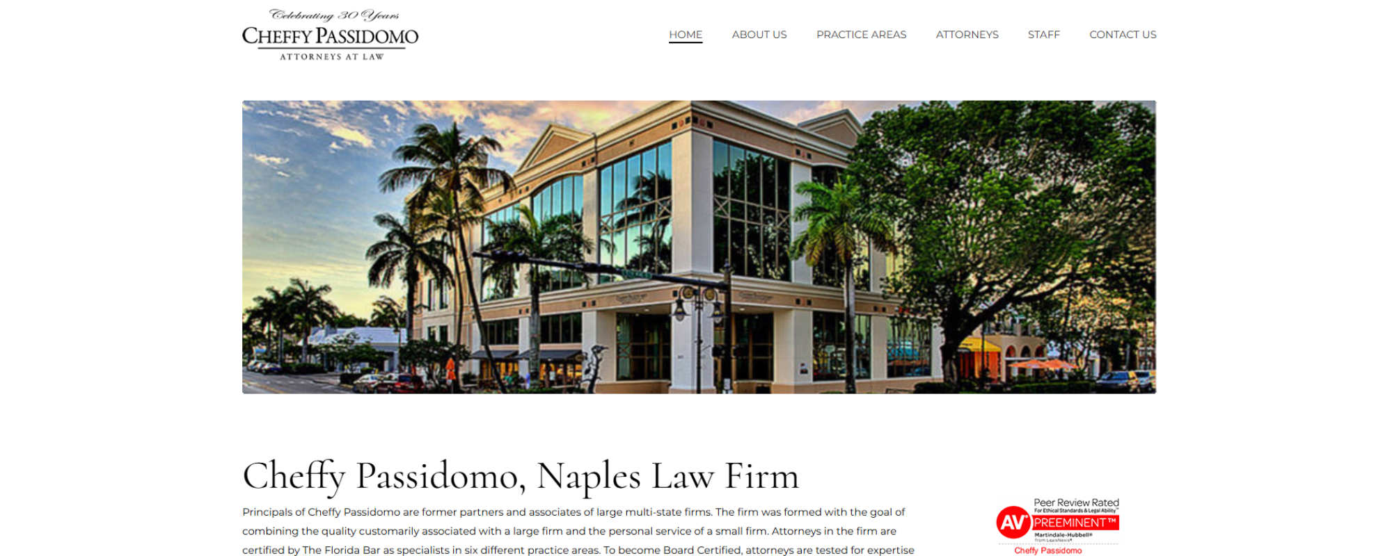 best real estate closing attorneys in Naples, Cheffy Passidomo